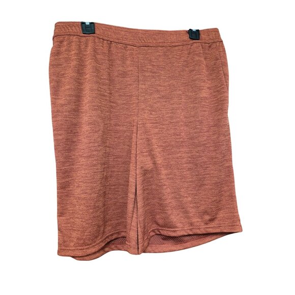 Mens Textured Red Athletic Shorts With Elastic Waistband & Drawstring Medium 9 - Picture 10 of 10